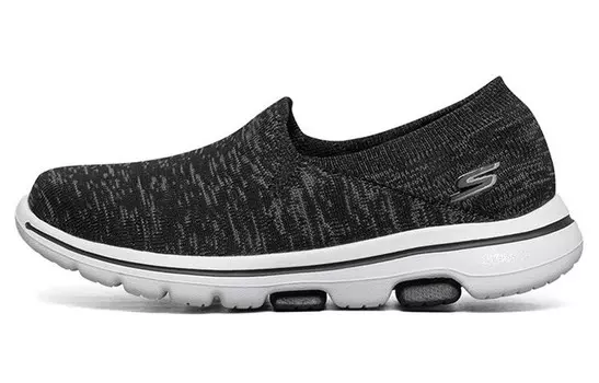 Кроссовки Go Walk 5 Lifestyle женские с низким верхом черного/белого цвета Skechers