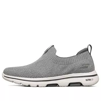 Кроссовки go walk 5 slip on 'grey' Skechers, серый