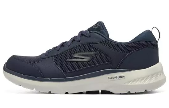 Кроссовки Go Walk 6 для бега мужские с низким верхом темно-синие Skechers
