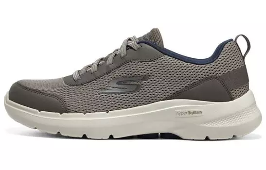 Кроссовки Go Walk 6 для бега мужские с низким верхом черного цвета Skechers