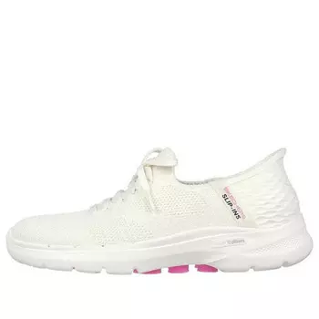 Кроссовки go walk 6 lace up 'off white' Skechers, белый