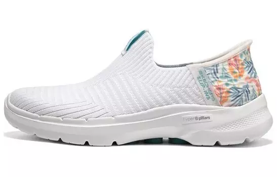 Кроссовки Go Walk 6 Lifestyle женские с низким верхом, белые/синие Skechers