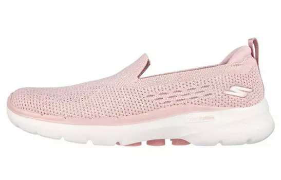 Кроссовки Go Walk 6 Lifestyle женские с низким верхом розового/белого цвета Skechers