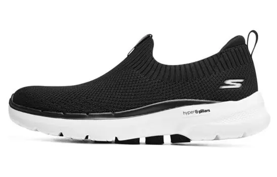 Кроссовки Go Walk 6 Lifestyle женские с низким верхом, черные/белые Skechers
