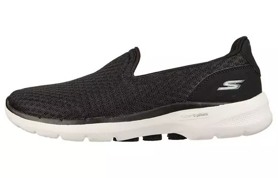 Кроссовки Go Walk 6 Lifestyle женские с низким верхом, черные/белые Skechers