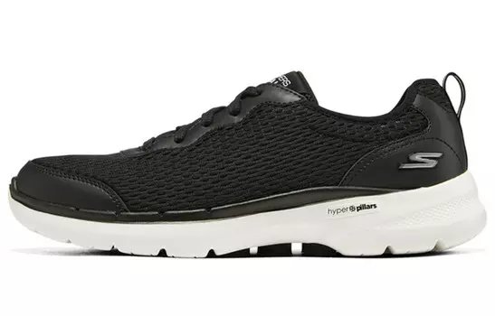 Кроссовки Go Walk 6 Lifestyle женские с низким верхом, черные/белые Skechers