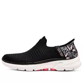 Кроссовки go walk 6 slip in 'black pink' Skechers, черный