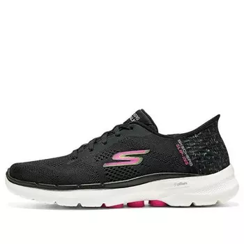 Кроссовки go walk 6 slip in 'black multicolor' Skechers, черный