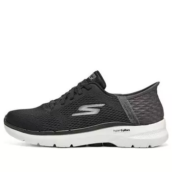 Кроссовки go walk 6 slip ins 'black' Skechers, черный