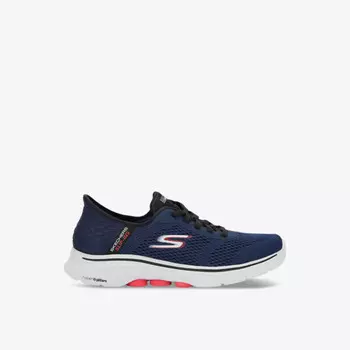 Кроссовки Go walk 7 с логотипом и низким верхом из плетеной ткани Skechers, синий
