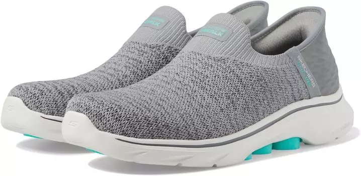 Кроссовки Go Walk 7 Springtime Hands Free Slip-Ins SKECHERS Performance, серый