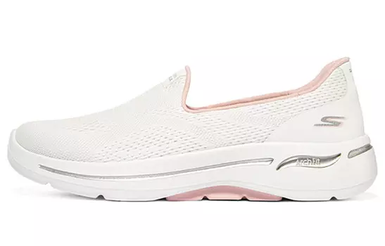 Кроссовки Go Walk Arch Fit Lifestyle женские с низким верхом розового/белого цвета Skechers
