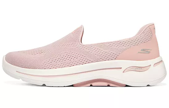 Кроссовки Go Walk Arch Fit Lifestyle женские с низким верхом розового/белого цвета Skechers