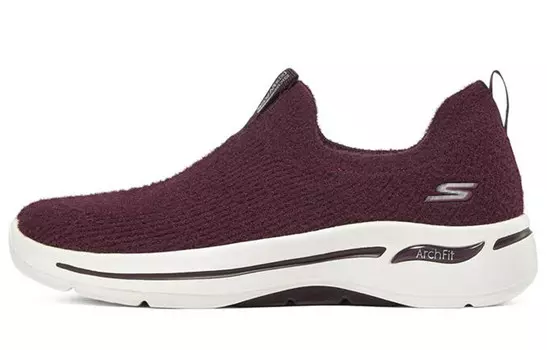 Кроссовки Go Walk Arch Fit Lifestyle женские с низким верхом бордового/белого цвета Skechers