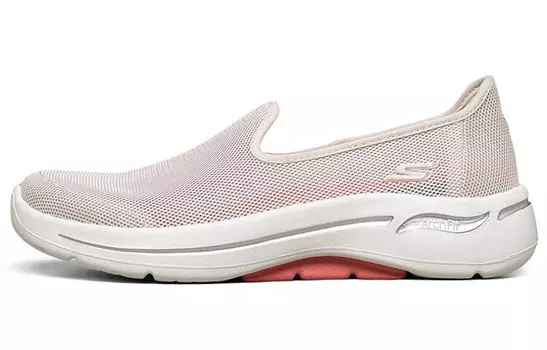 Кроссовки Go Walk Arch Fit Lifestyle женские с низким верхом розового/белого цвета Skechers
