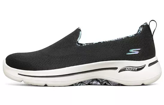 Кроссовки Go Walk Arch Fit Lifestyle женские с низким верхом черного цвета Skechers