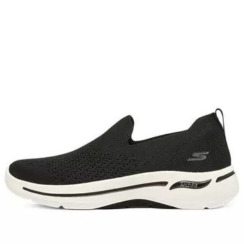 Кроссовки go walk arch fit slip on 'black white' Skechers, розовый