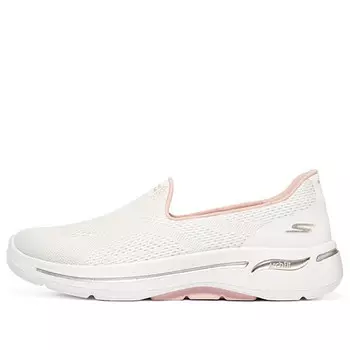 Кроссовки go walk arch fit 'white light pink' Skechers, белый