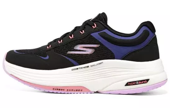 Кроссовки Go Walk Distance Walker Lifestyle женские с низким верхом, черные/лавандовые Skechers