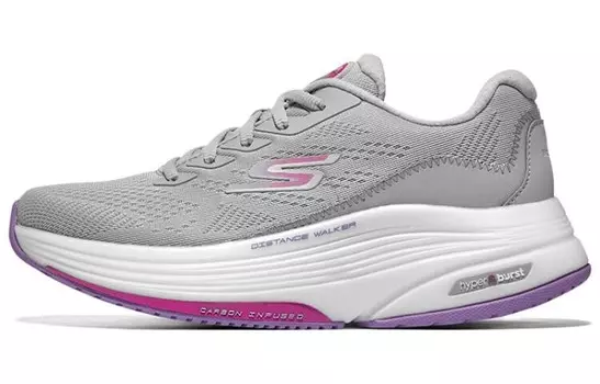Кроссовки Go Walk Distance Walker Lifestyle женские с низким верхом серо-фиолетового цвета Skechers
