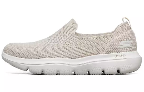 Кроссовки Go Walk Evolution Ultra для бега мужские с низким верхом молочно-белого цвета Skechers