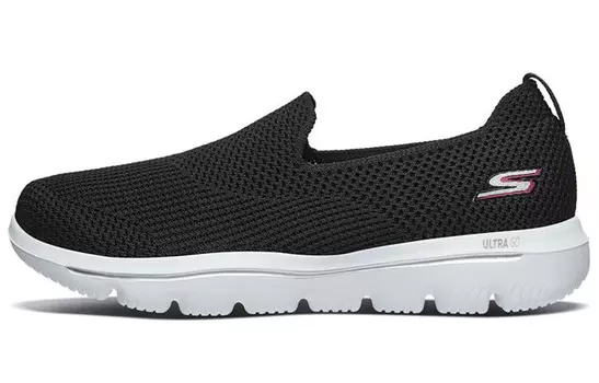 Кроссовки Go Walk Evolution Ultra Slip-on женские с низким верхом, черные/белые Skechers