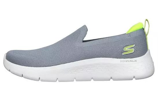 Кроссовки Go Walk Flex Lifestyle для мужчин с низким верхом серо-зеленого цвета Skechers