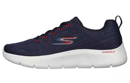 Кроссовки Go Walk Flex Lifestyle для мужчин с низким верхом, темно-синие/оранжевые/белые Skechers