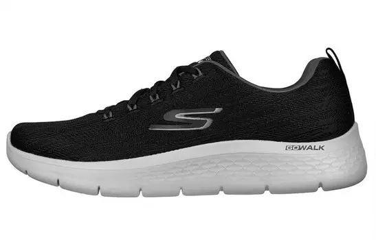 Кроссовки Go Walk Flex Lifestyle для мужчин с низким верхом черного/белого цвета Skechers