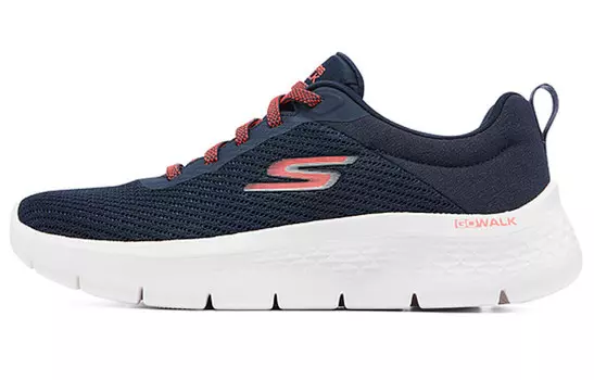Кроссовки Go Walk Flex Lifestyle женские с низким верхом, черные/белые/оранжевые Skechers