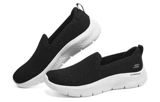 Кроссовки Go Walk Flex Lifestyle женские с низким верхом, черные/белые Skechers
