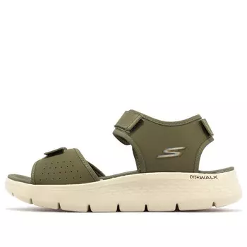 Кроссовки go walk flex sandal 'olive green' Skechers, зеленый
