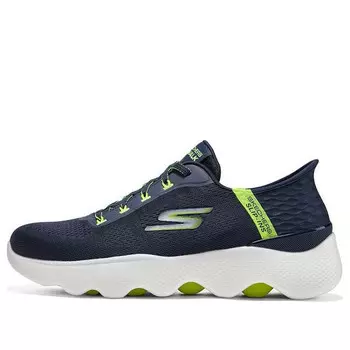 Кроссовки go walk massage fit 'navy lime' Skechers, синий