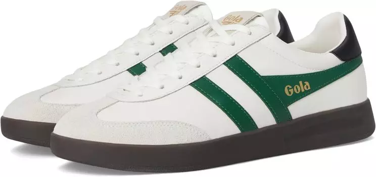 Кроссовки Gola Cyclone Leather, цвет White/Evergreen/Black/Dark Gum