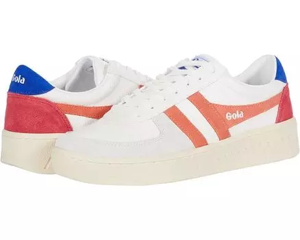 Кроссовки Gola Grandslam Trident, цвет White/Hot Coral/Marine Blue