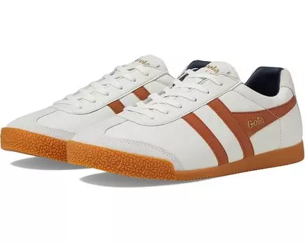 Кроссовки Gola Harrier Leather, цвет White/Moody Orange/Navy