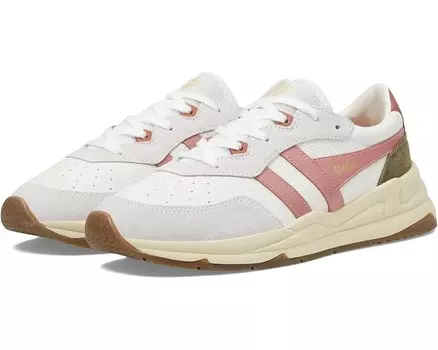 Кроссовки Gola Saturn, цвет White/Coral Pink/Khaki