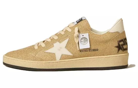 Кроссовки Golden Goose Ball-Star Crystal-embellished Sneakers, золотой
