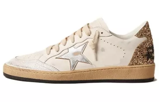 Кроссовки Golden Goose Ball-Star Glitter, белый