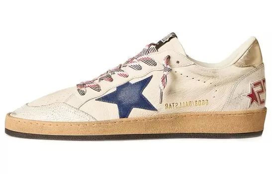 Кроссовки Golden Goose Ball-Star Leather Sneakers, бежевый