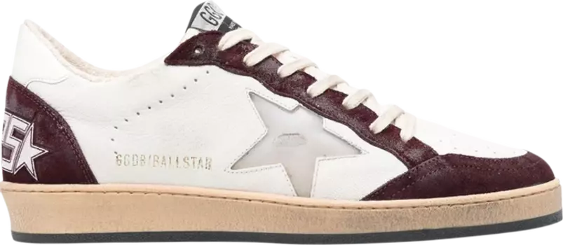 Кроссовки Golden Goose Ball Star 'Red Wine', белый