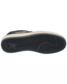 Кроссовки Golden Goose Ballstar из замши и блесток, черный