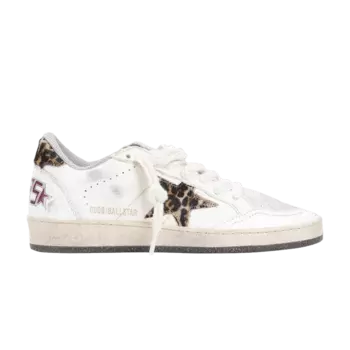 Кроссовки Golden Goose Golden Goose Wmns Ball Star 'White Beige Leopard', белый