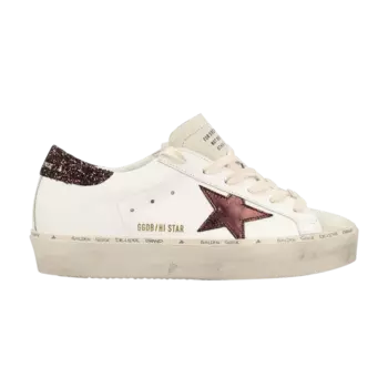 Кроссовки Golden Goose Golden Goose Wmns Hi Star 'Glitter Heel -White Purple', белый