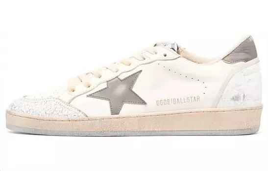 Кроссовки Golden Goose Logo-patch Leather Sneakers, белый