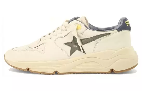 Кроссовки Golden Goose Running Leather Sneakers, бежевый