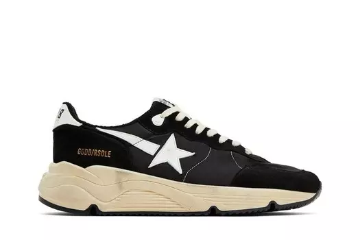 Кроссовки Golden Goose Running Sole Black White, черный