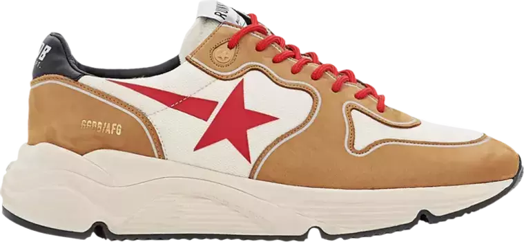 Кроссовки Golden Goose Running Sole Camel Brown Red, коричневый