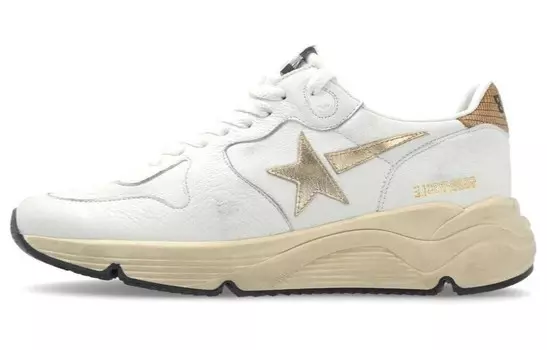 Кроссовки Golden Goose Running Sole Leather Sneakers, белый