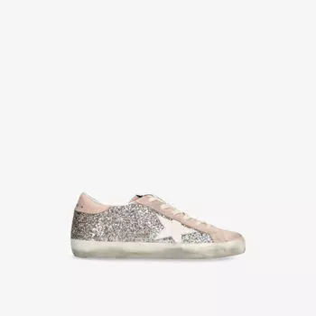 Кроссовки Golden Goose с декором из блесток, розовый / серебряный
